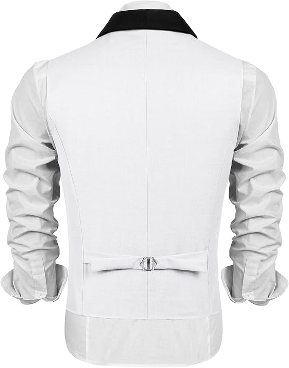 COOFANDY Men's Suit Vest Slim Fit Formal Business Dress Vest Casual Wedding Waistcoat