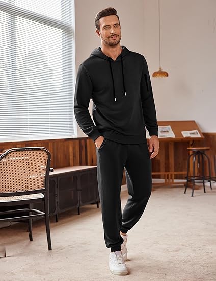 COOFANDY Men's Tracksuit 2 Piece Hooded Athletic Sweatsuits Casual Running Jogging Sport Suit Sets
