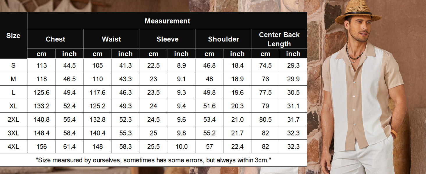 COOFANDY Men's Vintage Bowling Shirt Short Sleeve Button Down Summer Cuba Beach Shirts S-XXXL