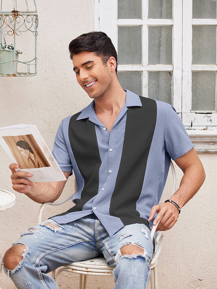 Casual Breathable Splicing Shirt (US Only) Shirts coofandy