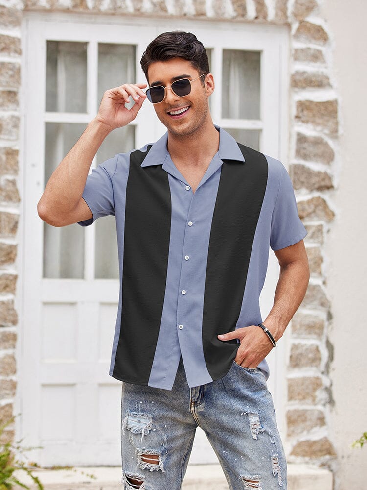 Casual Breathable Splicing Shirt (US Only) Shirts coofandy