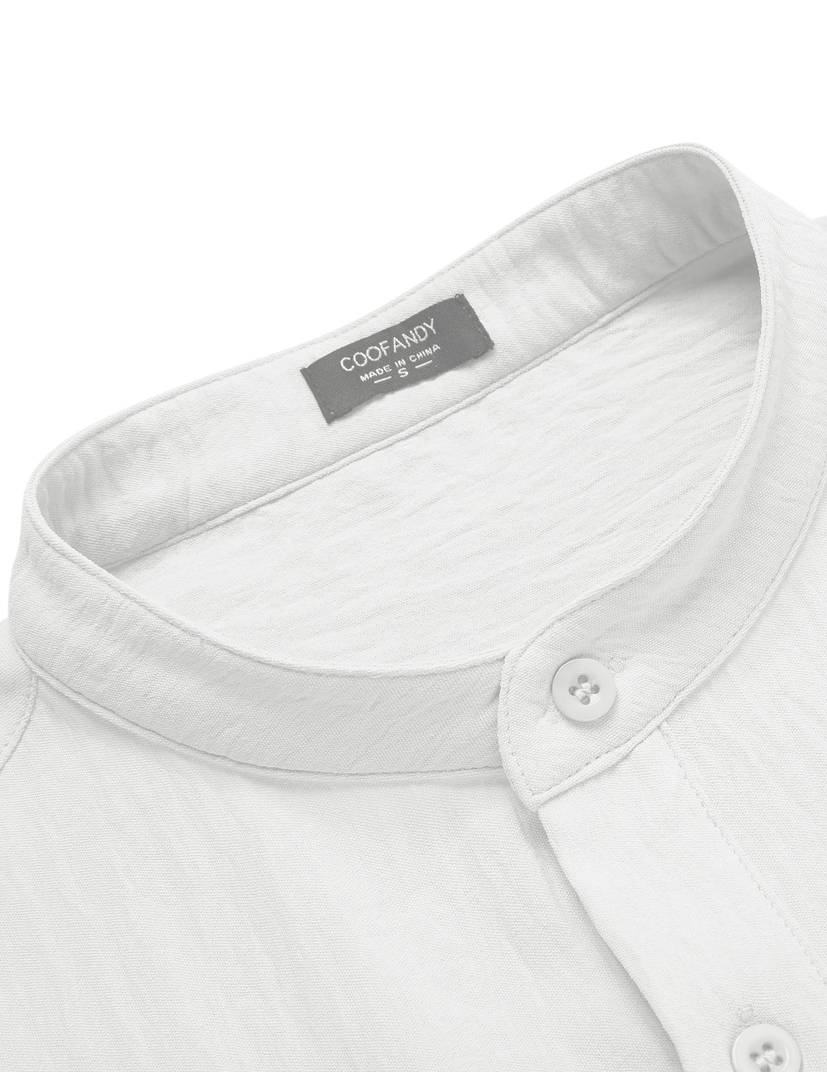 COOFANDY Men's Casual Henley Band Collar Short Sleeve Summer Beach Hippie Shirt