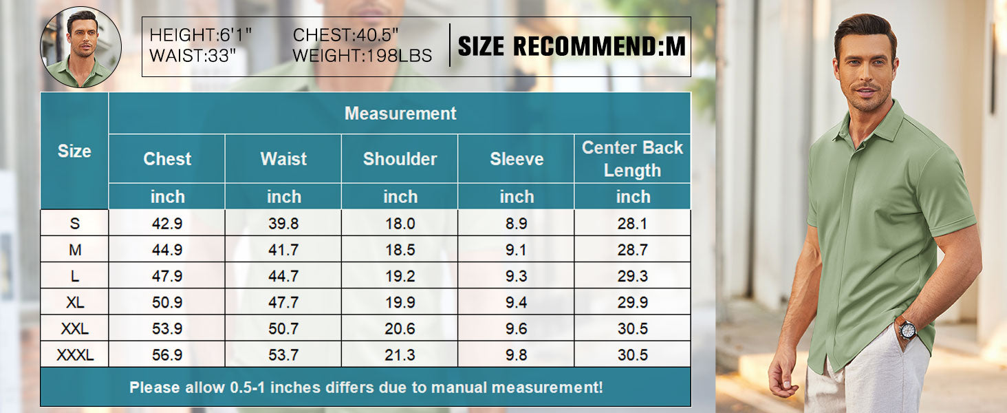 COOFANDY Mens Short Sleeve Wrinkle Free Shirt Casual Button Down Shirt Summer Dress Shirt