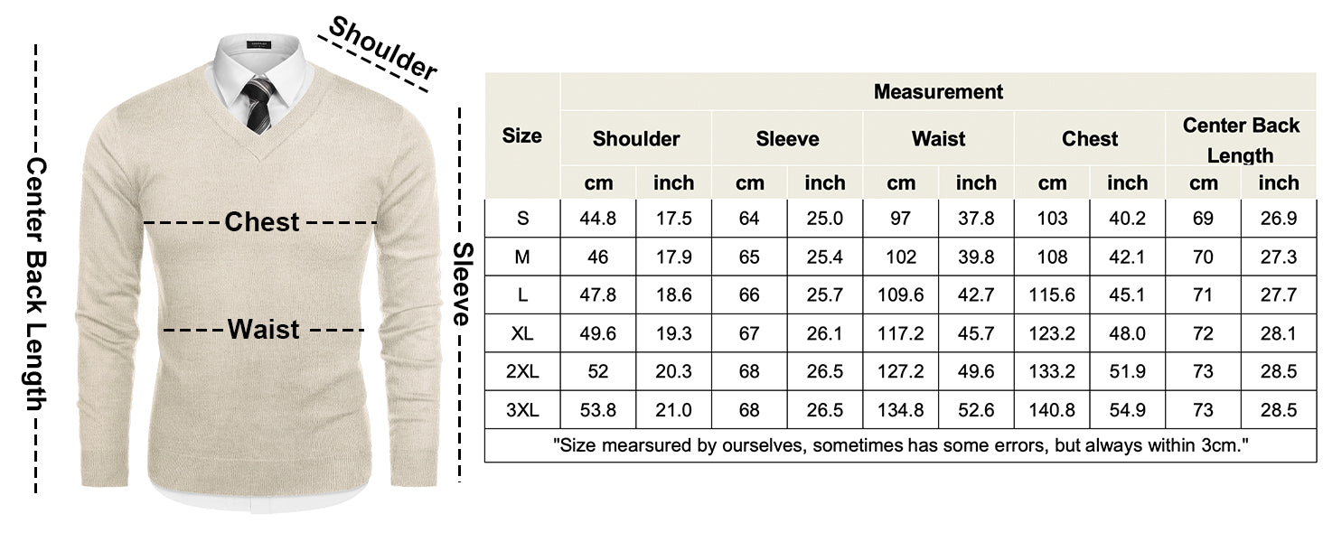 COOFANDY Mens V Neck Dress Sweater Long Sleeve Slim Fit Fashion Pullover Sweater