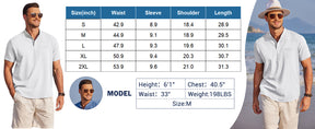COOFANDY Men's Henley Shirts Band Collar Short Sleeve T-Shirts Casual Summer Beach Shirt Hippie Fashion Hawaiian Shirt