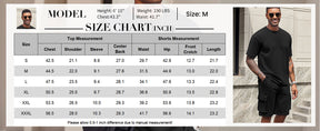 COOFANDY Men's Casual Short Sets 2 Piece Outfits Cotton T-Shirts and Cargo Shorts Set Summer Jogging Tracksuit