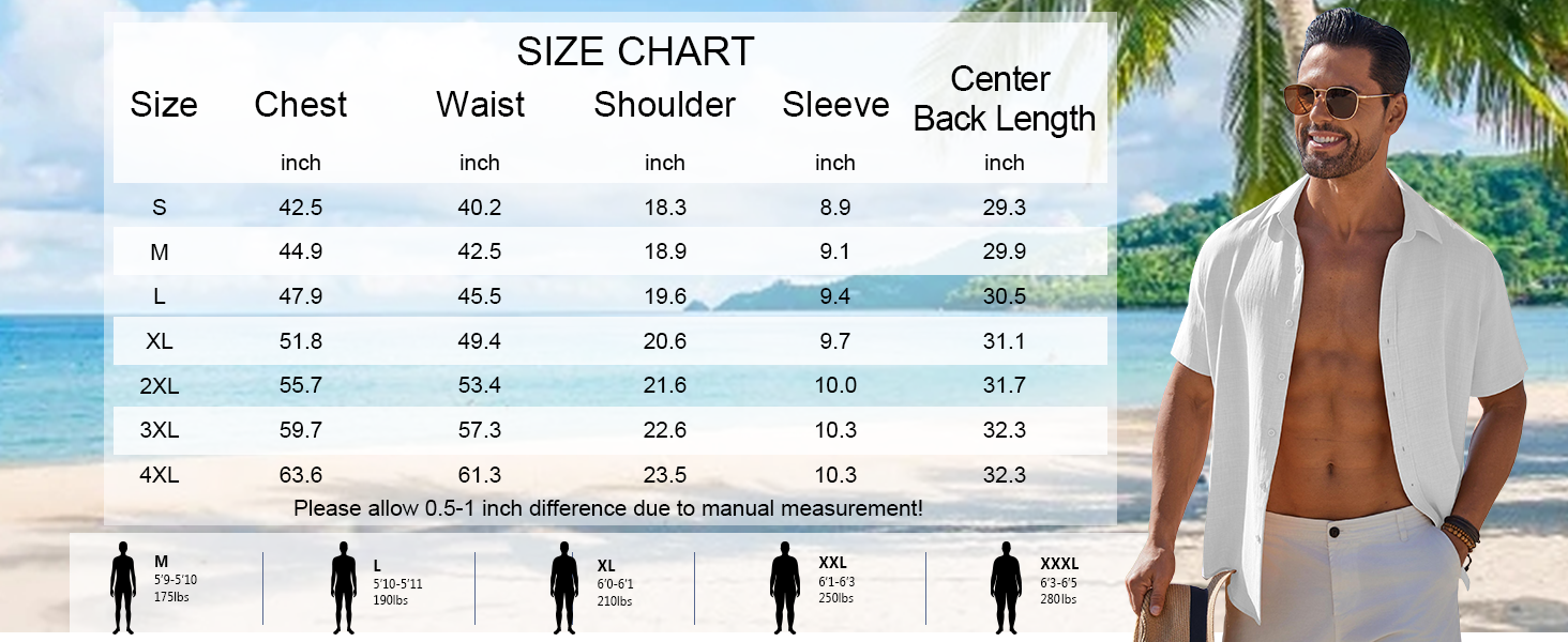 COOFANDY Men's Casual Button Down Shirts Short Sleeve Textured Summer Beach Shirt