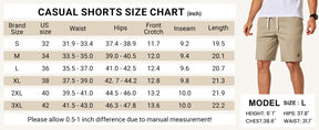 COOFANDY Mens 9" Casual Shorts with Zipper Pocket Elastic Waist Drawstring Chinos Short Summer Lightweight Cotton Shorts