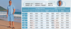 COOFANDY Men's 2 Piece Outfits Short Sleeve Henley Shirts and Shorts Summer Beach Yoga Pants Set