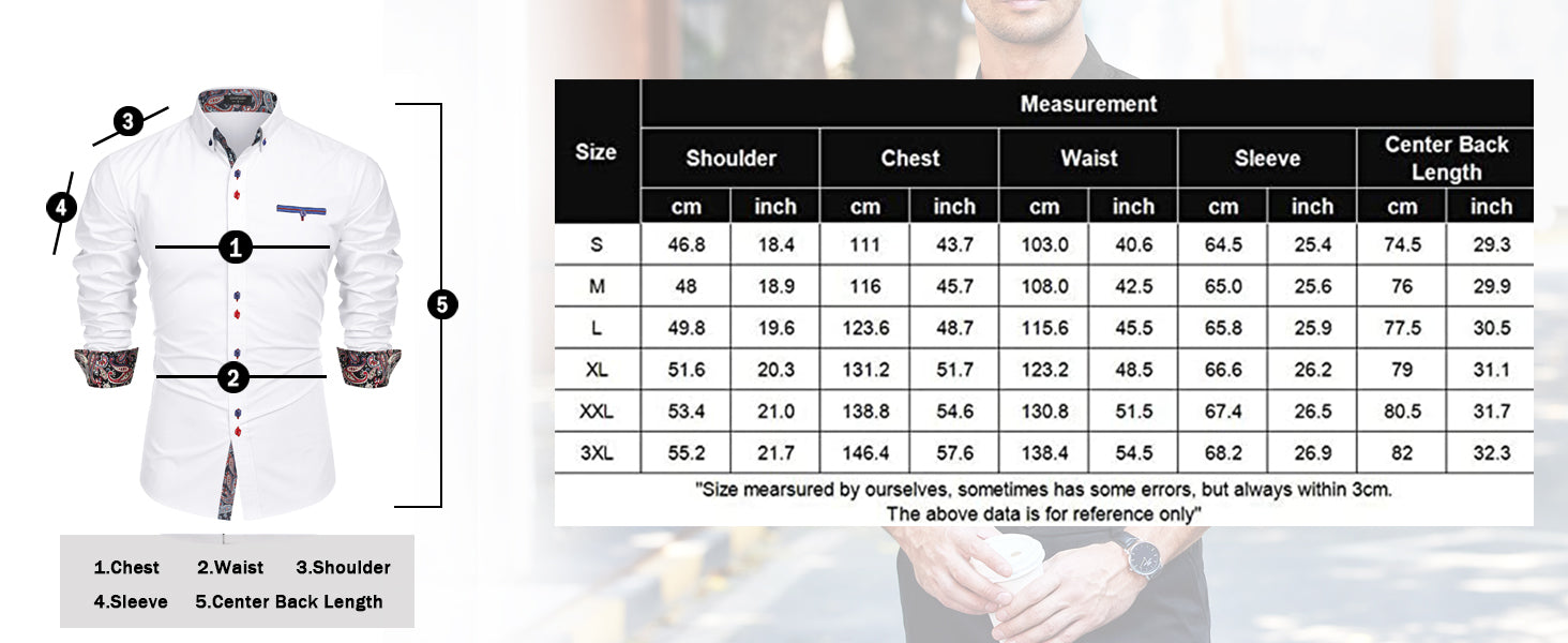 COOFANDY Mens Dress Shirt Long Sleeve Casual Button Down Paisley Shirts Party Wedding Dress Shirt