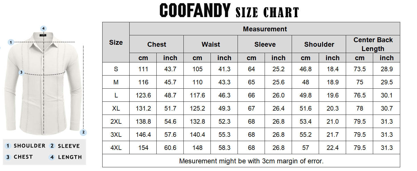 COOFANDY Mens Cuban Guayabera Shirt Casual Button Down Shirts Long Sleeve Summer Beach Shirts