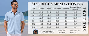COOFANDY Men's Casual Short Sleeve Button Down Summer Beach Shirt Lightweight Textured Wrinkle Free Untucked Shirts