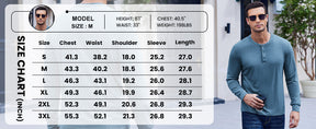COOFANDY Henley T-Shirt Long Sleeve Pullover Shirts Basic Tees