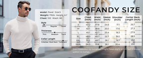 COOFANDY Men's Ribbed Turtleneck Sweater Casual Basic Long Sleeve Knitted Pullover Sweater