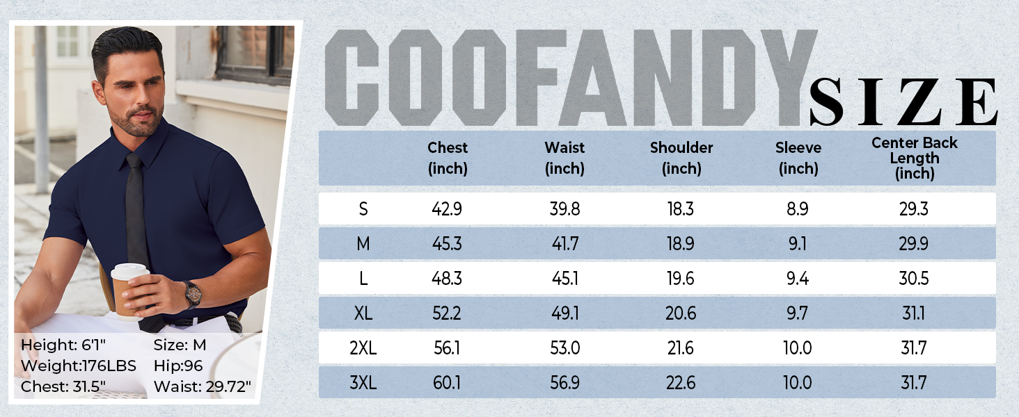 COOFANDY Dress Shirts Short Sleeve Button Down Shirts