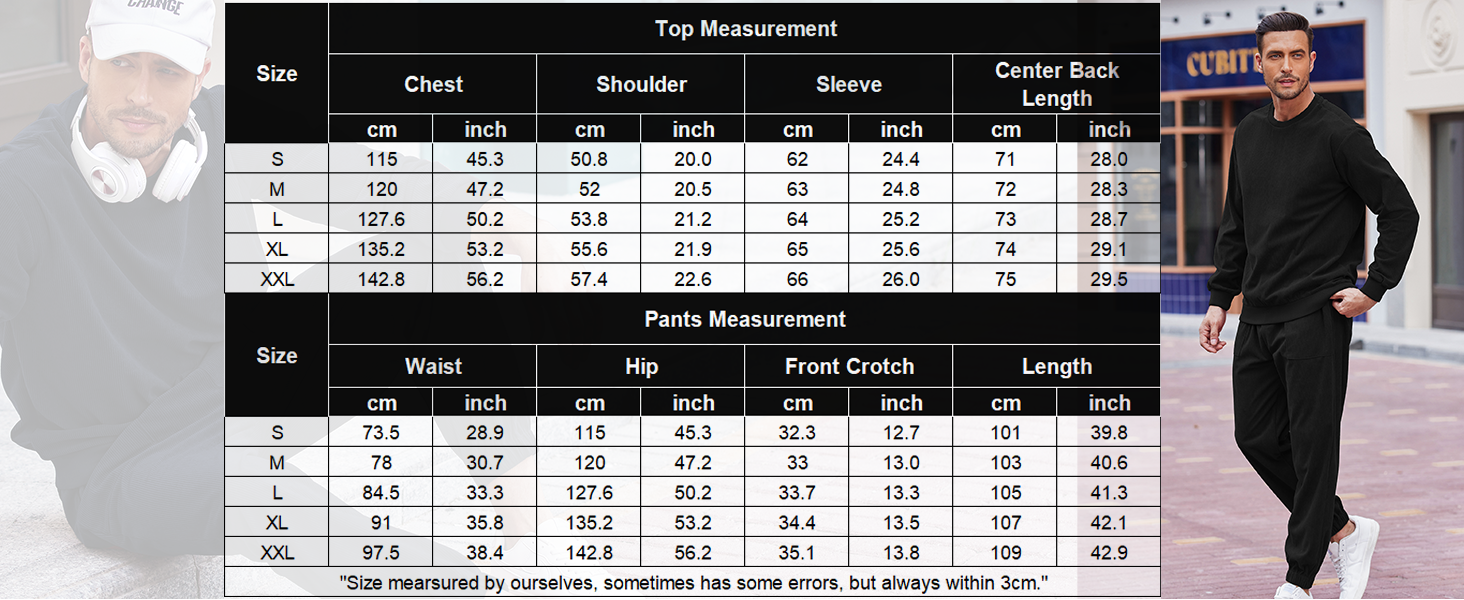 COOFANDY Men's Tracksuit 2 Piece Sweatsuit Set Long Sleeve Pullover Athletic Suit For Sports Casual Fitness Jogging