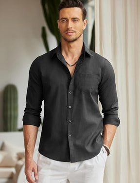 COOFANDY Men's Long Sleeve Button Down Casual Untucked Regular-Fit Oxford Dress Shirts