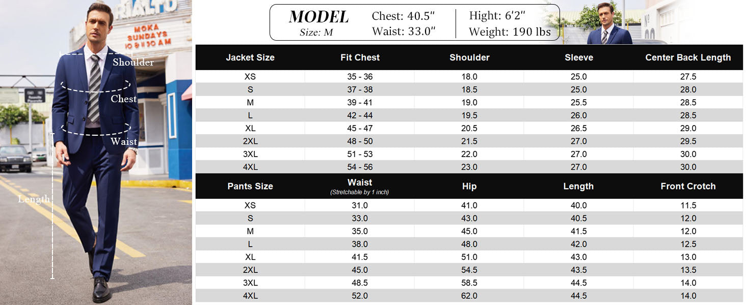 COOFANDY Men's 2 Piece Suits Classic Fit 2 Button Dress Suits Tuxedo Jacket Blazer for Wedding Business Dinner Prom