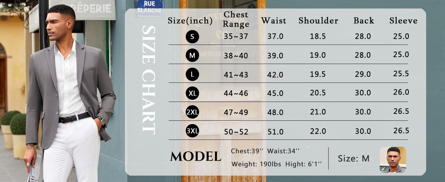 COOFANDY Men's V-Neck Slim Fit Blazer with Button Pockets