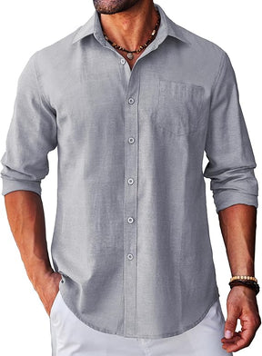 COOFANDY Men's Long Sleeve Button Down Casual Untucked Regular-Fit Oxford Dress Shirts