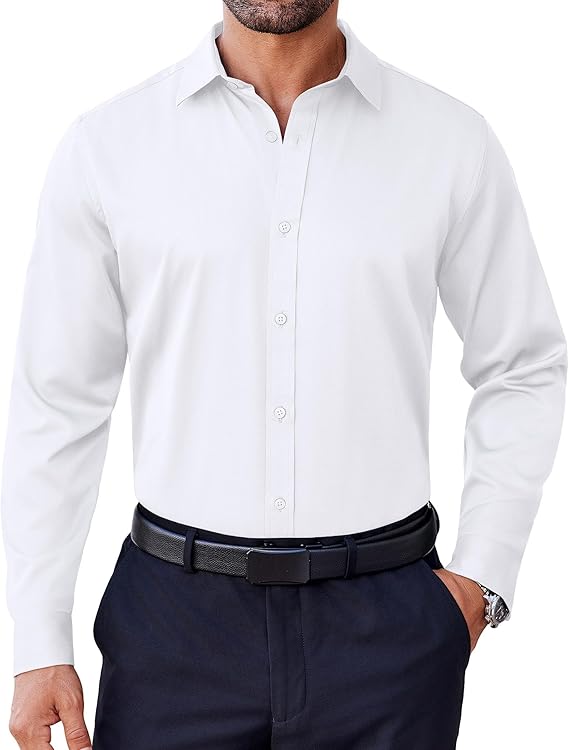 COOFANDY Mens Dress Long Sleeve Wrinkle Free Formal Business Casual Button Down Shirts
