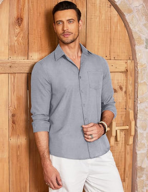 COOFANDY Men's Long Sleeve Button Down Casual Untucked Regular-Fit Oxford Dress Shirts