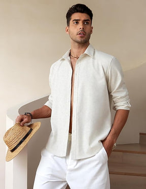 COOFANDY Men's Casual Long Sleeve Button Down Summer Beach Shirt