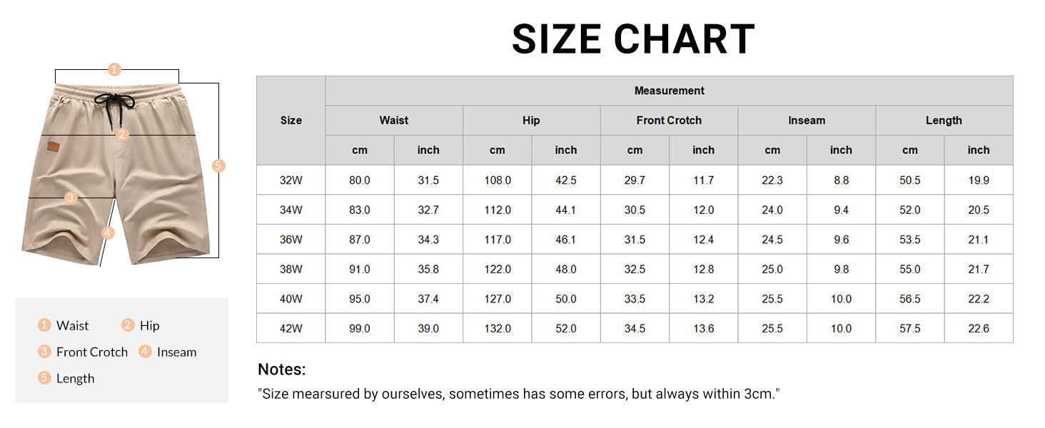 COOFANDY Mens Casual Shorts Cotton Elastic Waist Drawstring Shorts Lightweight Summer Beach Shorts