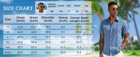 COOFANDY Mens Cuban Guayabera Short Sleeve Shirt Casual Summer Beach Tops Button Down Untucked Shirts