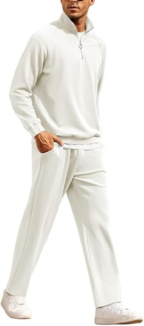 COOFANDY Men's Tracksuit 2 Piece Relaxed Fit Half-zip Sweatsuits Athletic Running Jogging Suit Sets