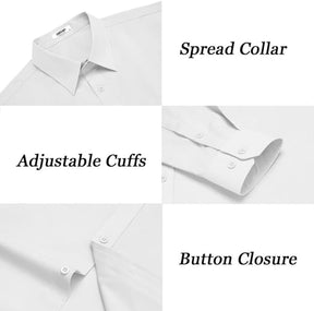 COOFANDY Mens Dress Shirts Long Sleeve Casual Button Down Shirts Formal Business Shirt