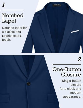COOFANDY Men's Slim Fit Casual Blazers Lightweight Sport Coats One Button Suit Jackets