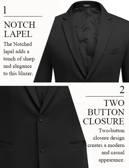 COOFANDY Men's Casual Blazer Slim Fit Suit Jackets Two Button Lightweight Knit Sport Coat