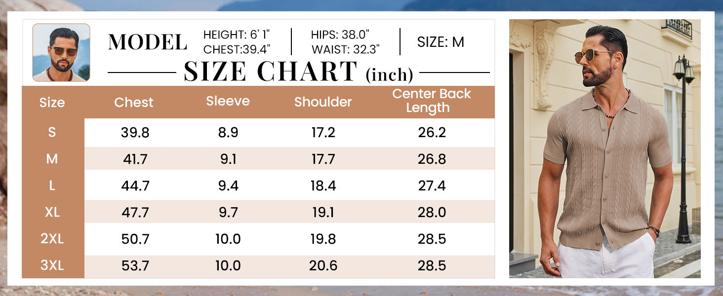 COOFANDY Men's Short Sleeve Knit Shirt Casual Button Down Shirt Vintage Summer Beach Vacation Tops