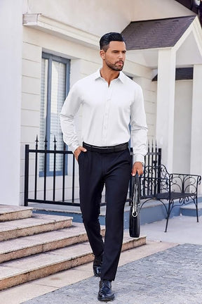 COOFANDY Mens Dress Long Sleeve Wrinkle Free Formal Business Casual Button Down Shirts