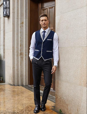 COOFANDY Men's Suit Vest Slim Fit Formal Business Dress Vest Casual Wedding Waistcoat