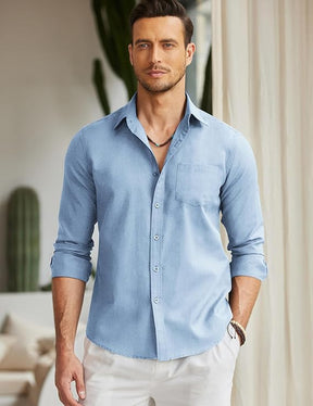 COOFANDY Men's Long Sleeve Button Down Casual Untucked Regular-Fit Oxford Dress Shirts