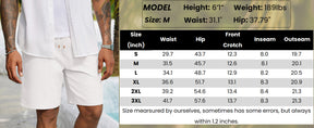 COOFANDY Mens Linen Shorts Casual Drawstring Elastic Waist Lightweight Summer Vacation Beach Shorts