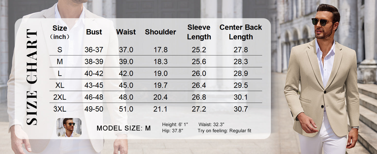 COOFANDY Men's Casual Knit Blazer Two Button Lightweight Sport Coats Suit Jacket