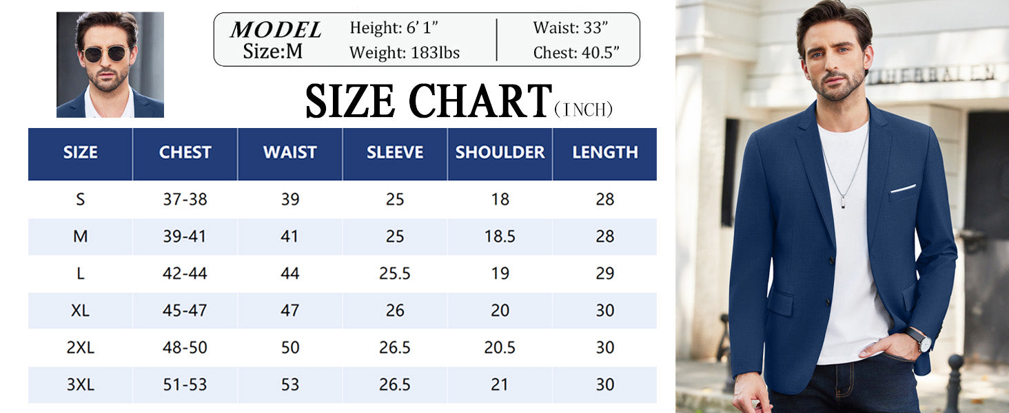 COOFANDY Mens Causal Blazer Two Button Suit Jackets Lightweight Slim Fit Sports Coats