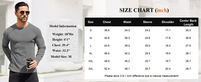 COOFANDY Mens Long Sleeve Shirts Thermal T-Shirt Slim Fit Crewneck Sweater Knitted Pullover Shirt