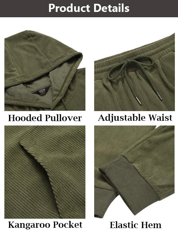 COOFANDY Men's Tracksuit 2 Piece Set Hoodie Sweatsuits Athletic Jogging Suits Casual Sports Outfits