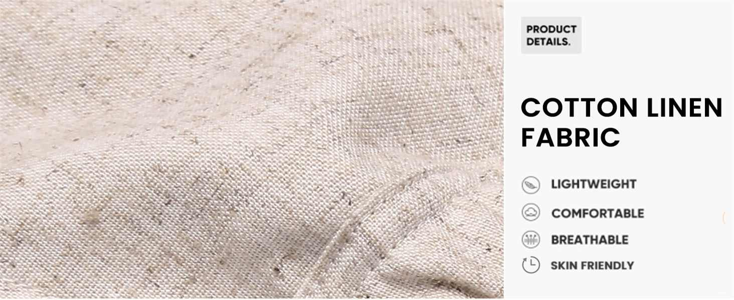 COOFANDY Men's Linen Shorts Casual Elastic Waist Drawstring Summer Beach Shorts