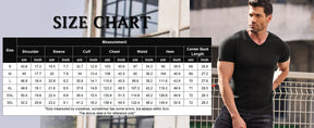 COOFANDY Men's Muscle T Shirts Stretch Short Sleeve V Neck Bodybuilding Workout Tee Shirts Ribbed Knit Shirt