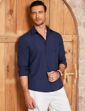 COOFANDY Men's Long Sleeve Button Down Casual Untucked Regular-Fit Oxford Dress Shirts