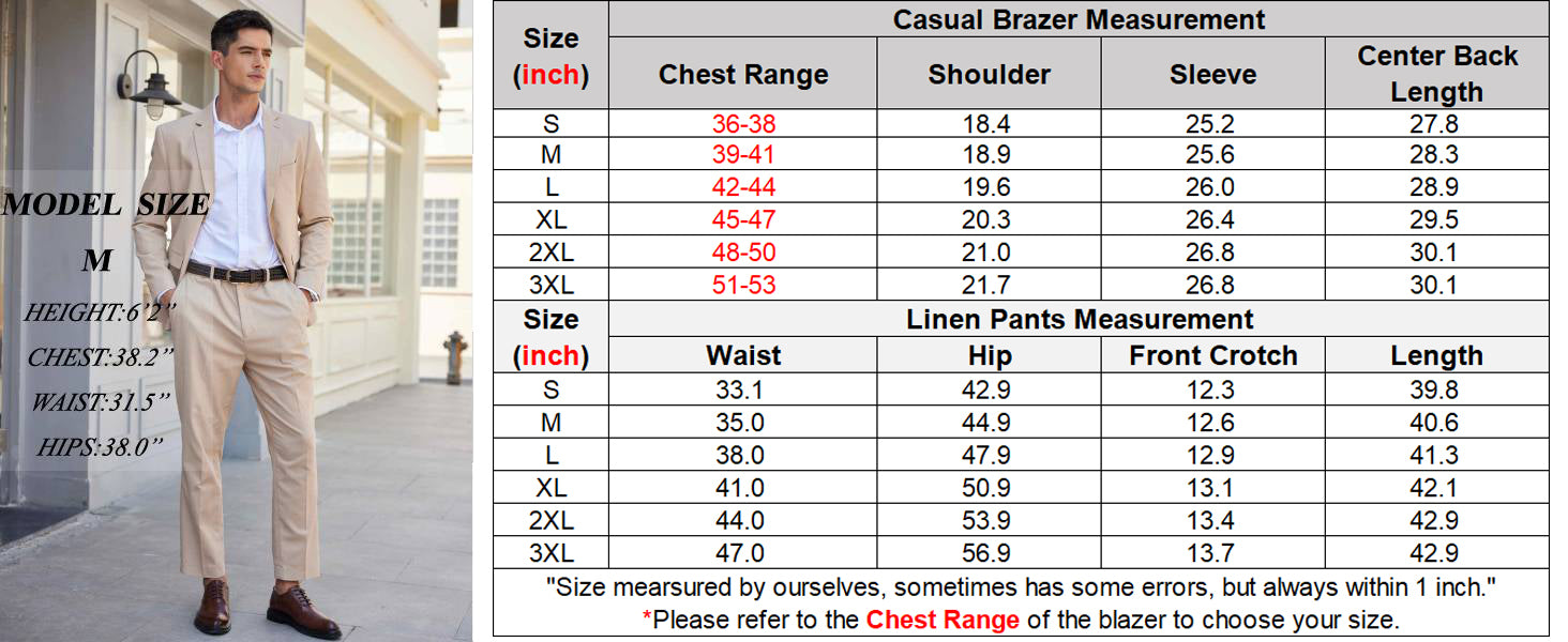 COOFANDY Men's 2 Piece Linen Suits Set Regular Fit Casual Linen Lightweight Suit Summer Beach Wedding