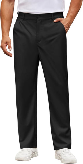 COOFANDY Mens Casual Chino Pants Classic Fit Stretch Wasit Trousers Business Casual Dress Pants