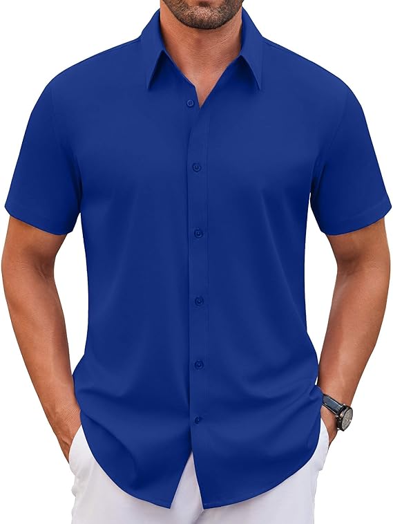 COOFANDY Dress Shirts Short Sleeve Button Down Shirts