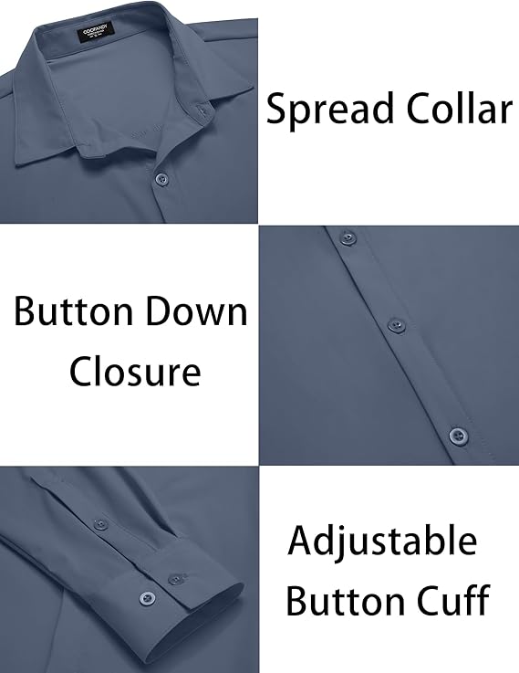 COOFANDY Muscle Fit Dress Shirts Button Down Shirts