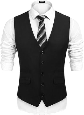 COOFANDY Mens Suit Vest Formal Dress Vest Slim Fit Buesiness Wedding